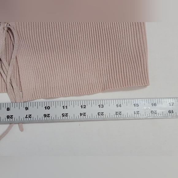 Cotton Emporium Rib Knit Tank Adjustable Drawstring Front Womens Size XL - Picture 6 of 8